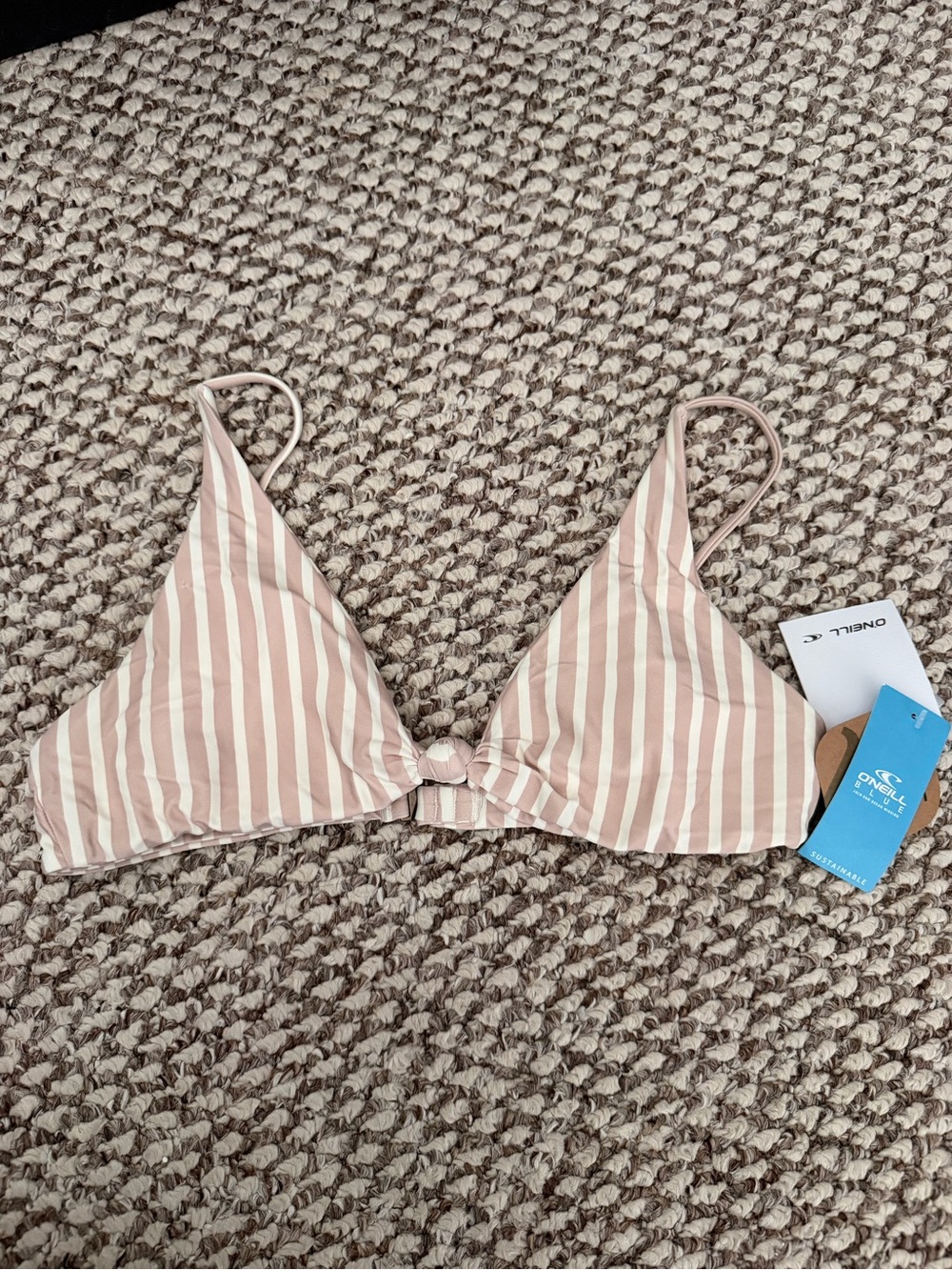 Striped bikini top